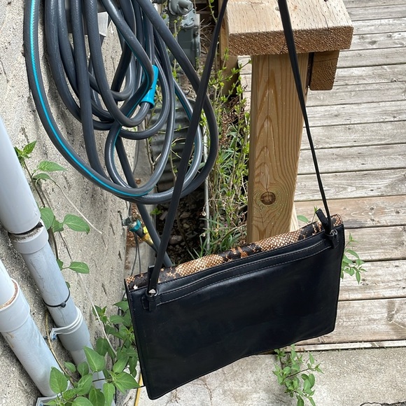 Snake Print Medium Envelope Clutch Bag - Picture 4 of 5